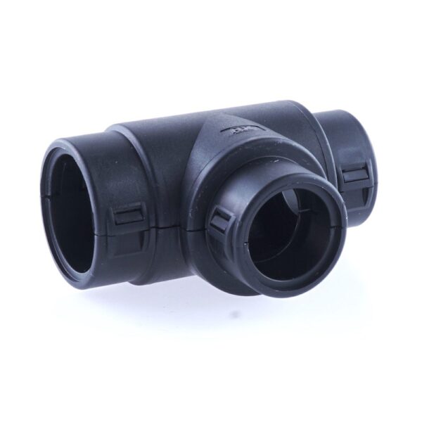 Hinged Conduit Joiner T-shape, NW 22-17-17, black