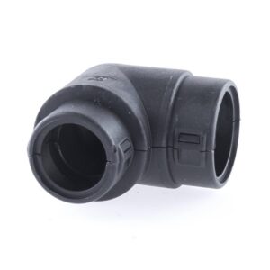 Hinged Conduit Joiner elbow, NW 22-17 90°, black