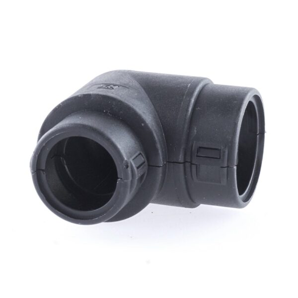 Hinged Conduit Joiner elbow, NW 22-17 90°, black