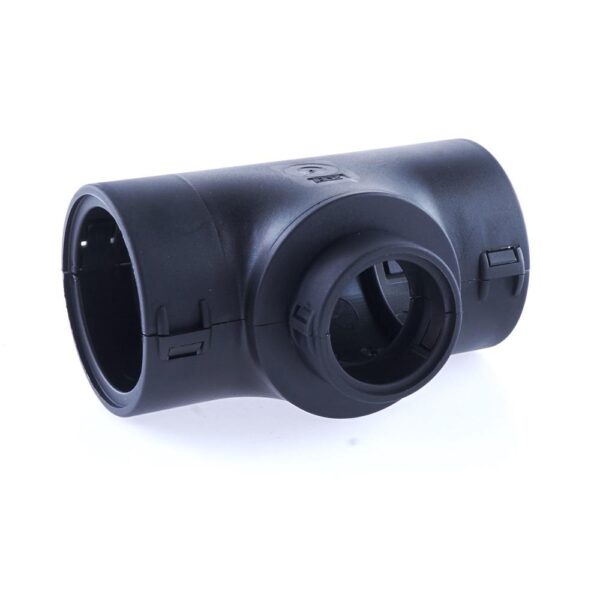 Conduit joiner T-shape, NW 36-23-36, black, consisting of two half shells