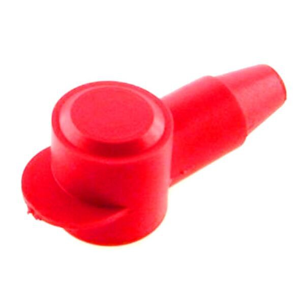 terminal insulation boot, cable diameter 12.7 mm, contact diameter 18 mm, red