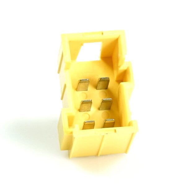 JPT-Male Connector, 6-pole (3x2), PFT, Coding A, yellow