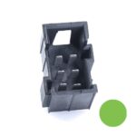 JPT-Male Connector, 6-pole (3×2), PFT, Coding A, green
