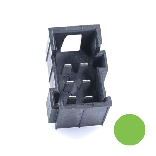 JPT-Male Connector, 6-pole (3x2), PFT, Coding A, green