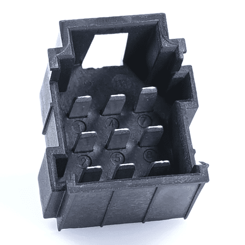 JPT-Male Connector, 9-pole(3x3), PFT, Coding A, black