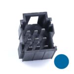 JPT-Male Connector, 9-pole (3×3), PFT, Coding A, blue