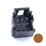 JPT-Male Connector, 9-pole (3×3), PFT, Coding A, brown