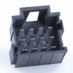 JPT-Male Connector, 12-pole(3×4), PFT, Coding A, black