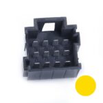 JPT-Male Connector, 12-pole (3×4), PFT, Coding A, yellow