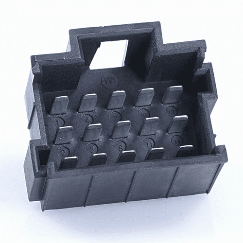 JPT-Male Connector, 15-pole (3x5), PFT, Coding A, black