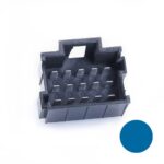 JPT-Male Connector, 15-pole (3×5), PFT, Coding A, blue