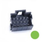 JPT-Male Connector, 15-pole (3×5), PFT, Coding A, green