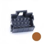 JPT-Male Connector, 15-pole (3×5), PFT, Coding A, brown