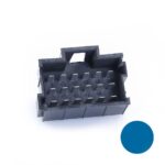 JPT-Male Connector, 18-pole (3×6), PFT, Coding A, blue
