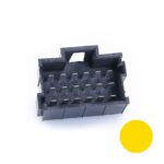 JPT-Male Connector, 18-pole (3×6), PFT, Coding A, yellow
