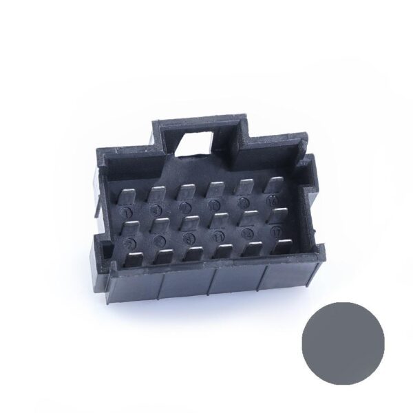 JPT-Male Connector, 18-pole (3x6), PFT, Coding A, grey