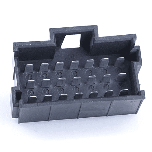 JPT-Male Connector, 21-pole(3x7), PFT, Coding A, black