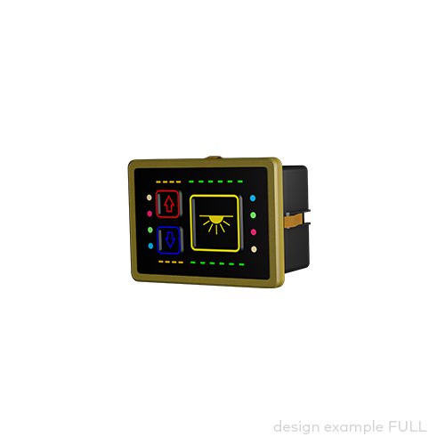 control panel pilot® 3.3, 3 push buttons/indicator fields, incl. 1 XL-button