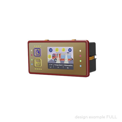 control panel pilot® 5.2 D, 2 push button/indicator panel, TFT Display 2.4'' RGB, 320x240