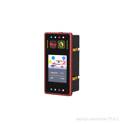 control panel pilot® 5.2 D, 2 push button/indicator panel, TFT Display 2.4'' RGB, 320x240