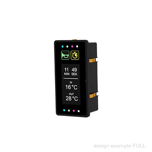control panel pilot® 5.2 D, 2 push button/indicator panel, OLED Display 2.42'', DOT 128x64