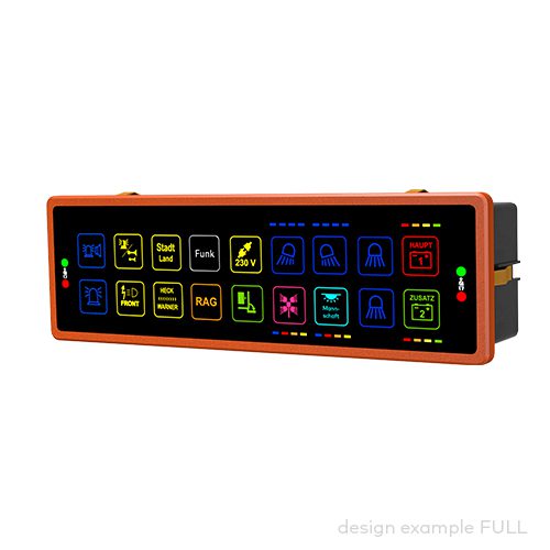 control panel pilot® 9.18, 18 push buttons/indicator fields
