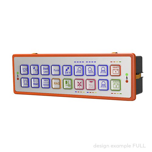 control panel pilot® 9.18, 18 push buttons/indicator fields