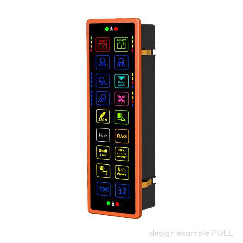 control panel pilot® 9.18, 18 push buttons/indicator fields
