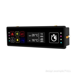 control panel pilot® 9.7 D, 7 push button/indicator panel, incl. XL-button, OLED Display 2.42'', DOT 128x64