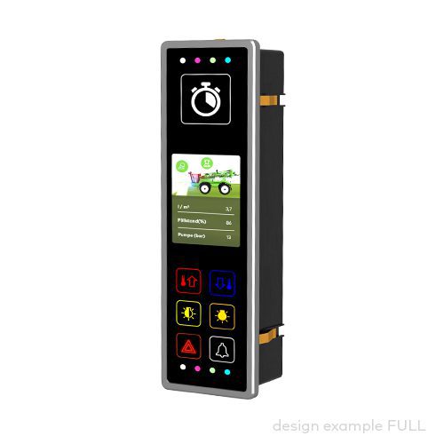 control panel pilot® 9.7 D, 7 push button/indicator panel, incl. XL-button, TFT Display 2.4'' RGB, 320x240