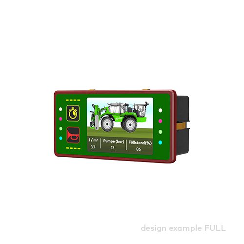 control panel pilot® 5.2 D, 2 push button/indicator panel, TFT Display 2.4'' RGB, 320x240