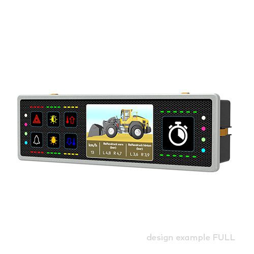 control panel pilot® 9.7 D, 7 push button/indicator panel, incl. XL-button, TFT Display 2.4'' RGB, 320x240
