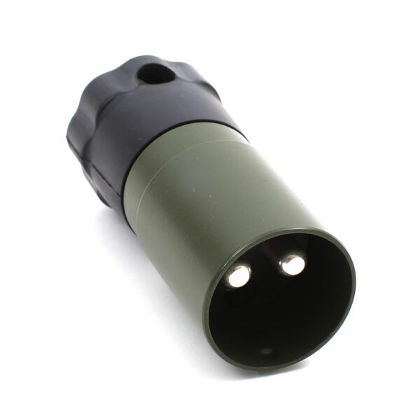 plug 2-pole, 24V, olive green, crimp/solder contact 35mm², without screw ring