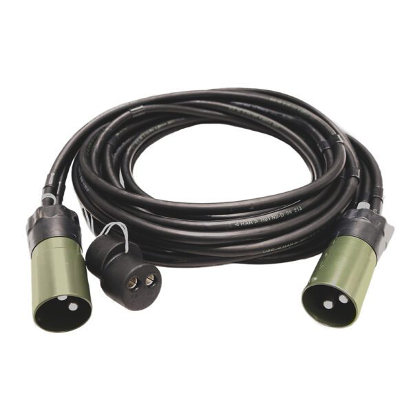 50mm² connecting cable, 2-pole, 24V, 2x plug and 1x coupling, length 3.5m