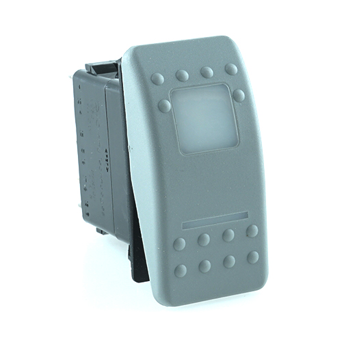 on>on Double Momentary switch, 24V/15A, Contura II, LED 1 superbright green, LED 2 superbright red, square and bar lens white