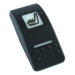 Actuator Contura II, black, square lens and bar lens white, symbol “seat heating”