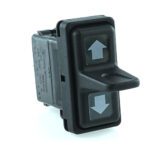 on>off<on Double Momentary Switch 24V/15A, Contura XII, LED 1 superbright green, LED 2 superbright green, square lenses green, symbol “arrow left”/”arrow right”