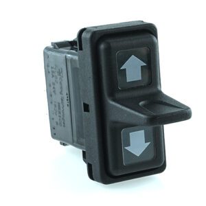 on>off<on Double Momentary Switch 24V/15A, Contura XII, LED 1 superbright green, LED 2 superbright green, square lenses green, symbol "arrow left"/"arrow right"