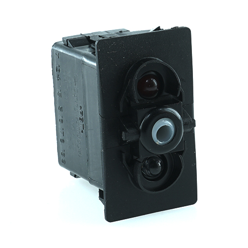 on-2xon-on Double Switch, 12V/20A for Contura II,III,IV,V, LED 1 red, LED 2 megabright green