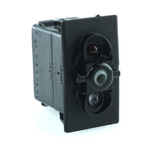 on-on Double Switch, 12V/20A,  for Contura II,III,IV,V, LED 1 red, LED 2 megabright green