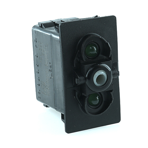 on-off-on Double Switch, 12V/20A, for Contura II, III, IV,V, LED 1 superbright green, LED 2 superbright green