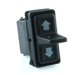 on-off-on Double Switch 12V/20A, Contura XII, LED 1 superbright green, LED 2 superbright green, square lenses green, symbol “arrow right”/”arrow left”