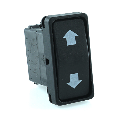 on>off<on Double Momentary Switch 24V/15A, Contura XI, unlit, symbol "arrow up"/"arrow down"